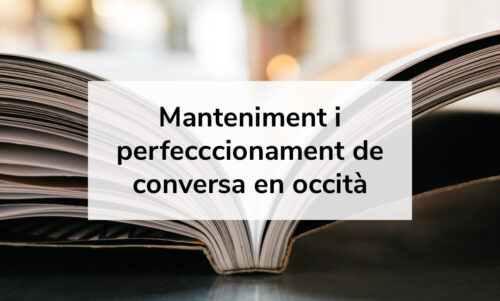 Manteniment i perfecccionament de conversa en occità