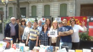 Estand de Sant Jordi a la Rambla Catalunya 